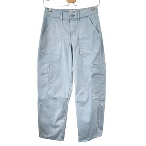 Barrel Leg Mid Rise Pants Size 2 Universal Thread Pale Blue Spring